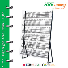 6-tier warehouse metal mesh cd shelf